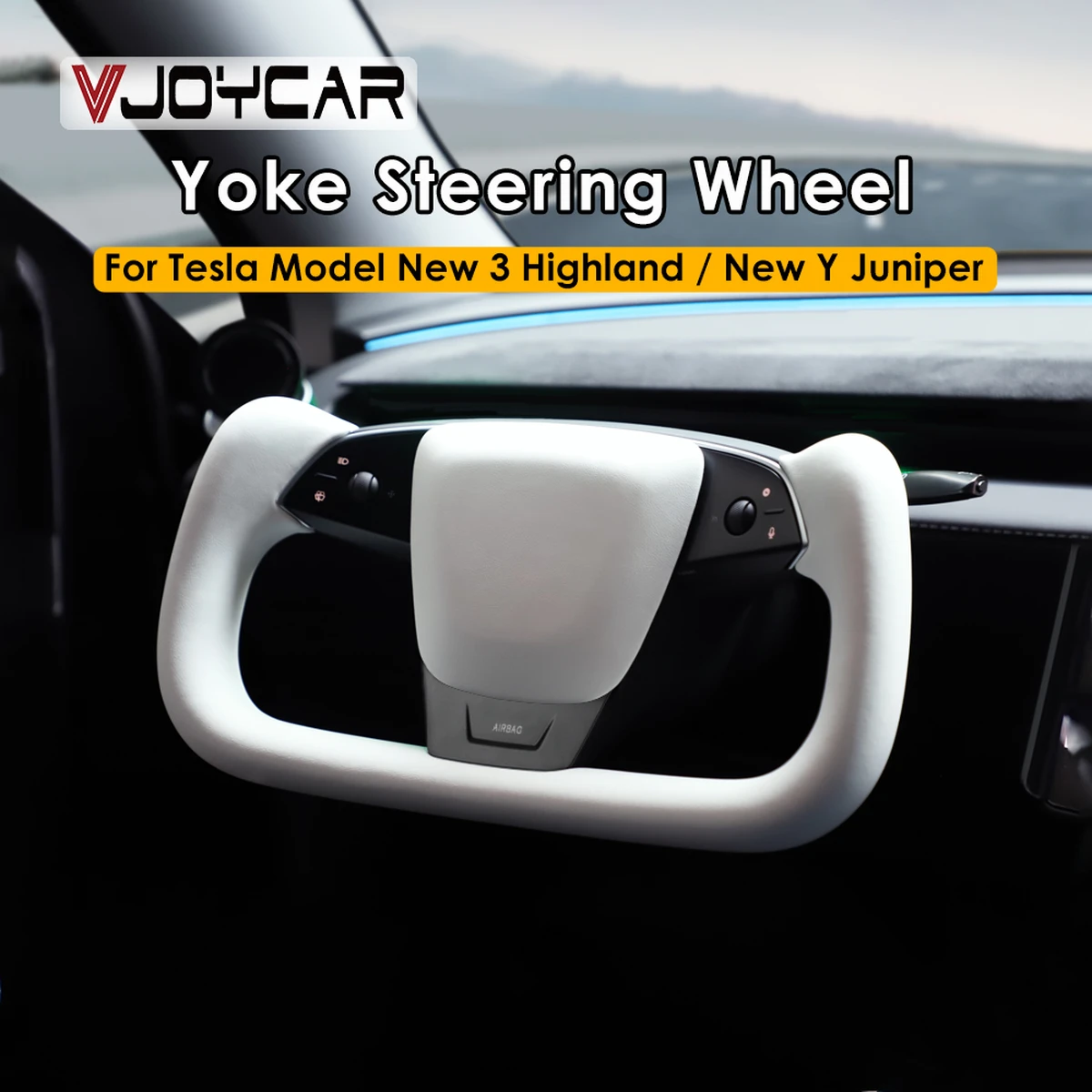 Poignée de direction Gen2 359 mm pour nouveau Model Y Juniper YOKE, volant chauffant style Model X pour Tesla Model 3 Highland