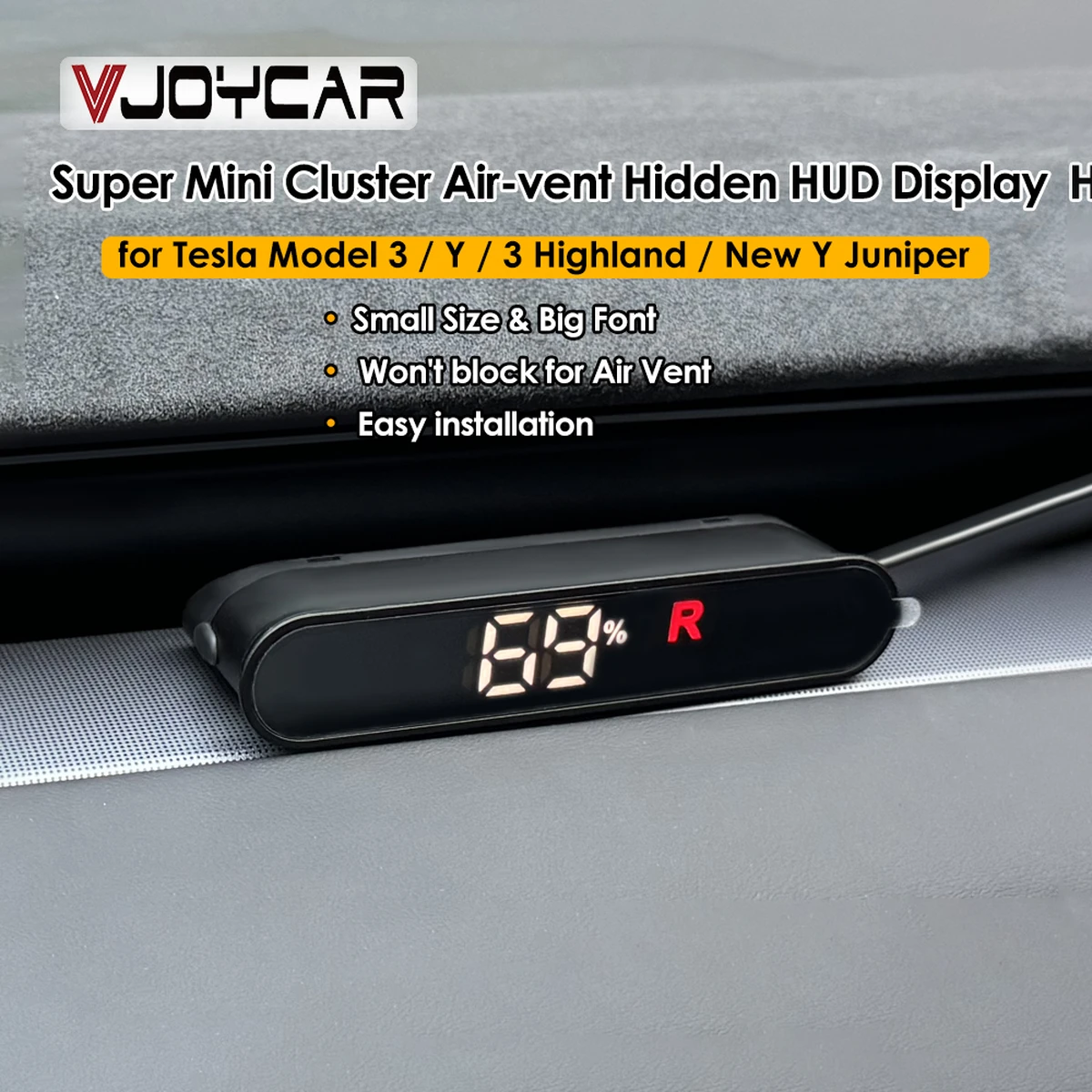 Mini-compartiment, nouvelle unité de ventilation Y-Juniper, affichage tête haute, signal de réglage de vitesse du Model 3 Highland