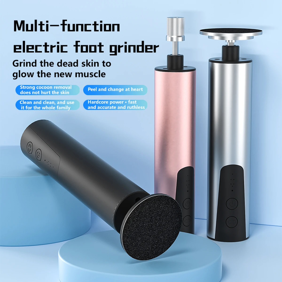 Foot care file, electric foot callus remover, removes dead skin from leg heels, pedicure tool set