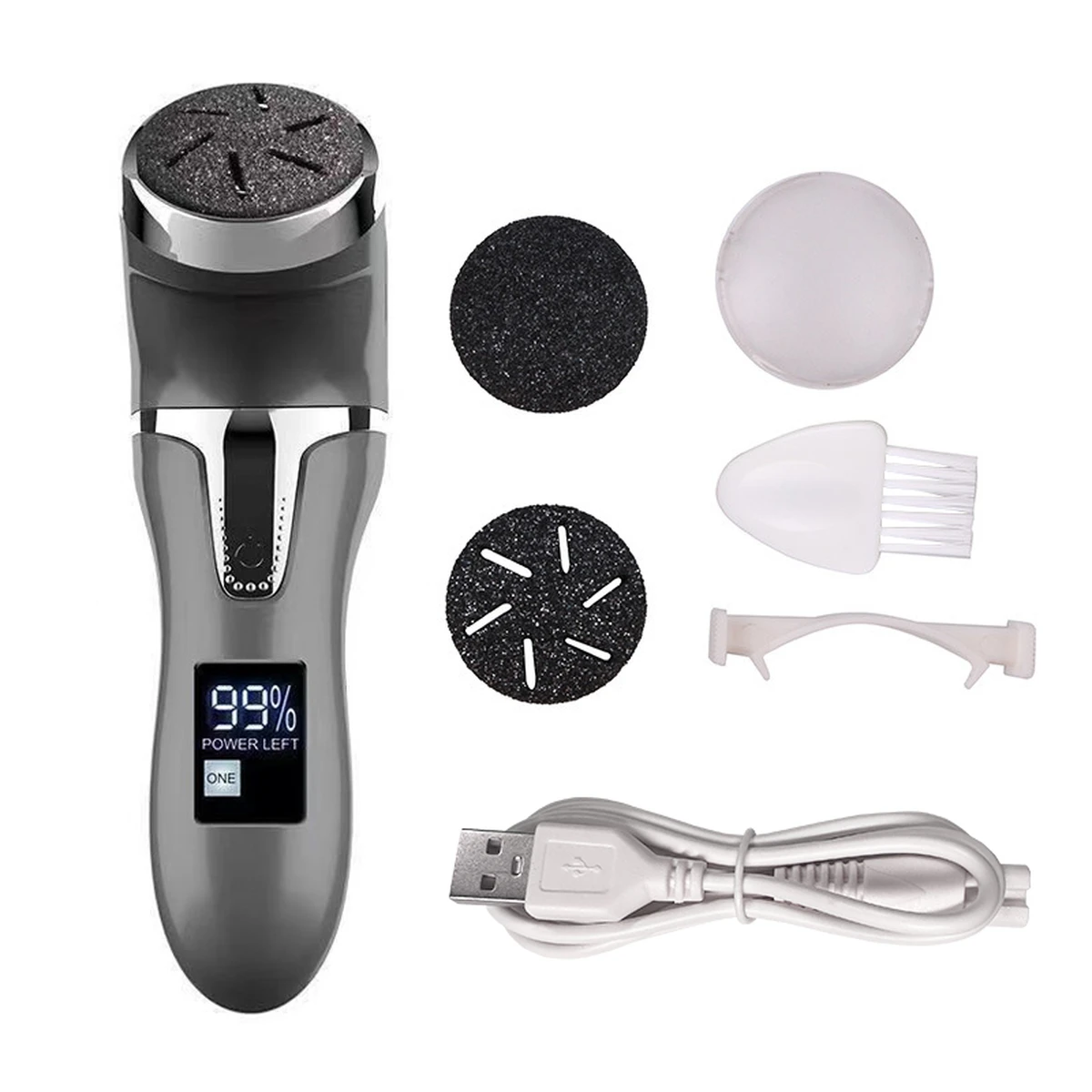 Kit de pédicure électrique pour le soin des pieds – élimine les callosités et les cors pour les pieds et les talons, enlève les peaux mortes