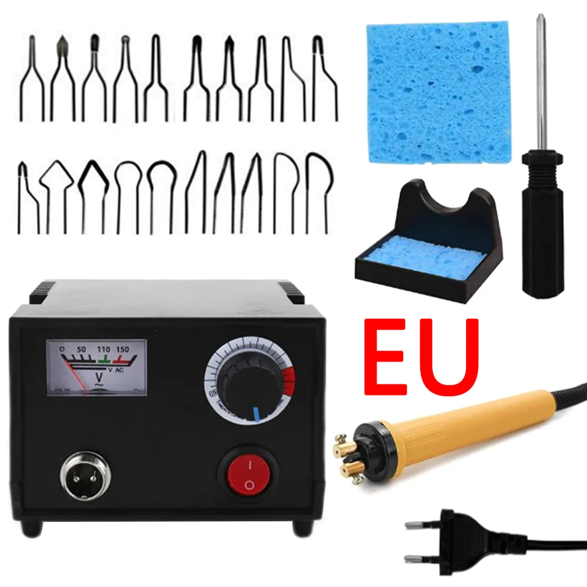 Kit d'outils pour pyrogravure sur bois, stylo pyrograveur, machine à brûler les calebasses, avec fil de soudure.