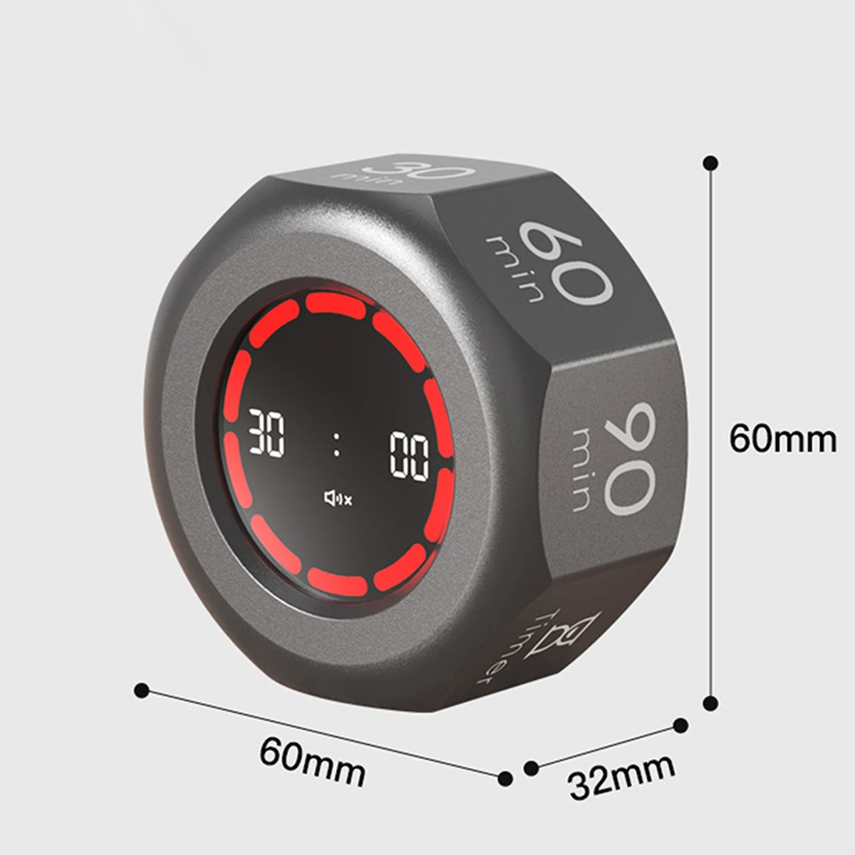 Capteur de gravité, minuteur de productivité pour la cuisine, 7 réglages de temps prédéfinis, plateau tournant automatique