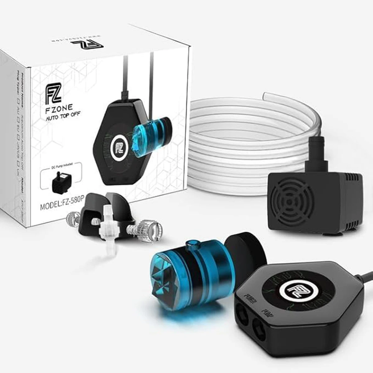 Système de remplissage automatique Fzone ATO580 pour aquariums - Contrôleur de pompe à eau automatique pour mini-aquariums