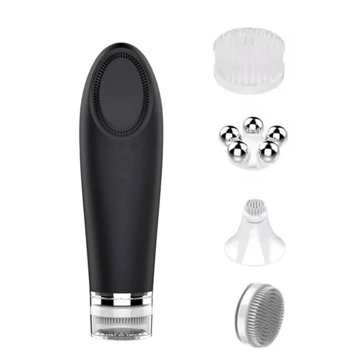 Electric 4-in-1 silicone facial cleanser – blackhead removal, exfoliation, massage & skin tightening for home use