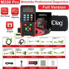 JDiag M200 Pro Scanner Moto Diagnostic avec ECU Remap & Test ABS