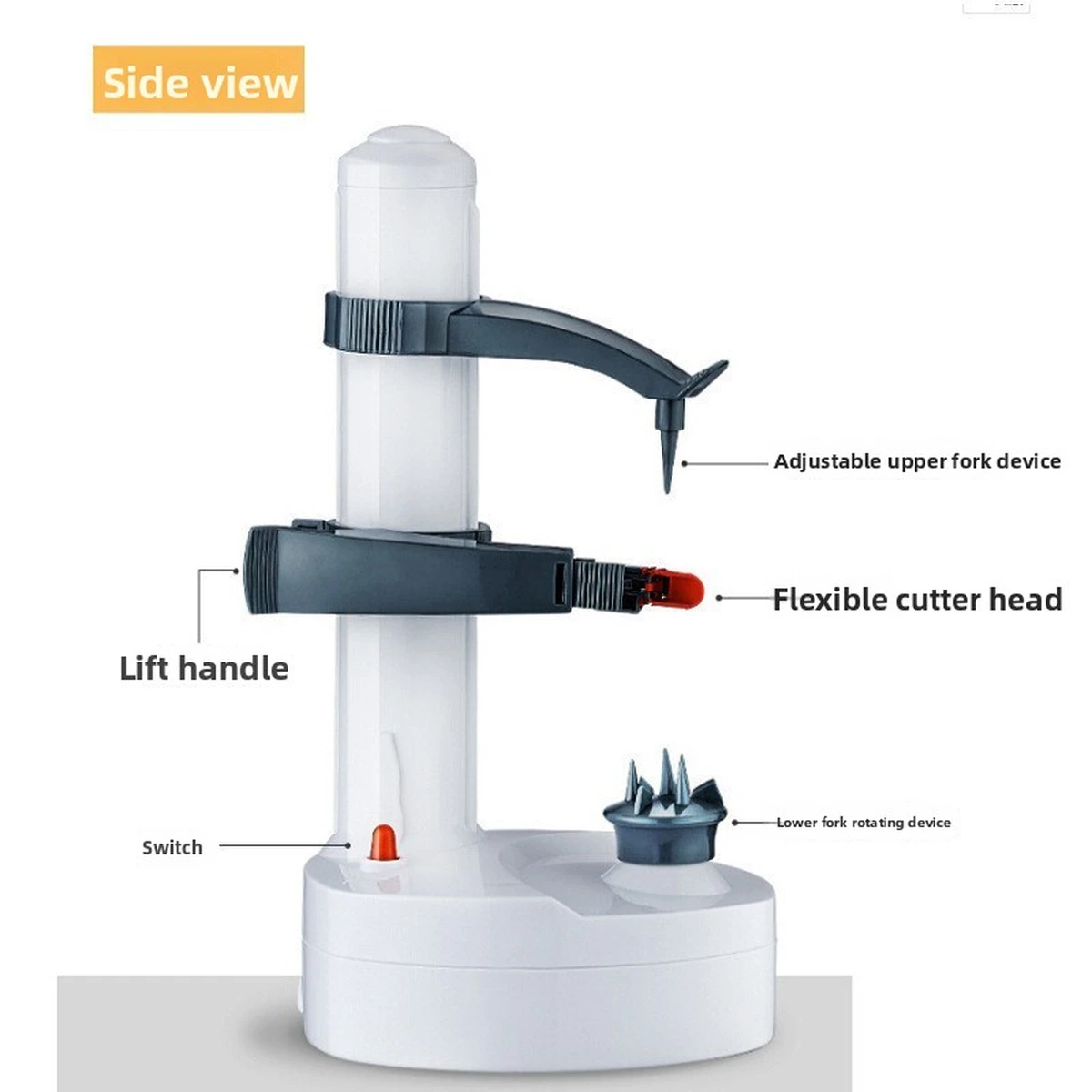 Éplucheur électrique multifonctionnel pour légumes, éplucheur de pommes automatique en acier inoxydable