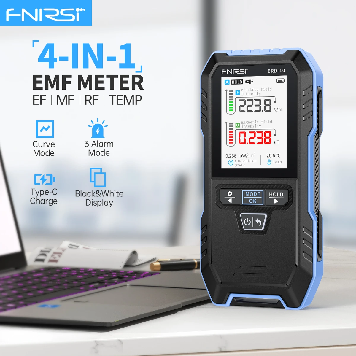 Détecteur de sécurité multifonctionnel FNIRSI ERD-10