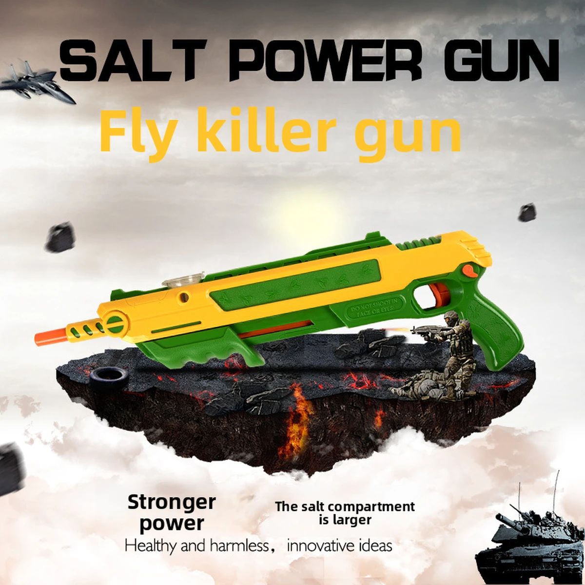 Nouveau Modèle 3.0 Éliminateur de Mouches & Moustiques – Jouet Lanceur de Sel pour Adultes, Idée Cadeau pour la Fête des Enfants