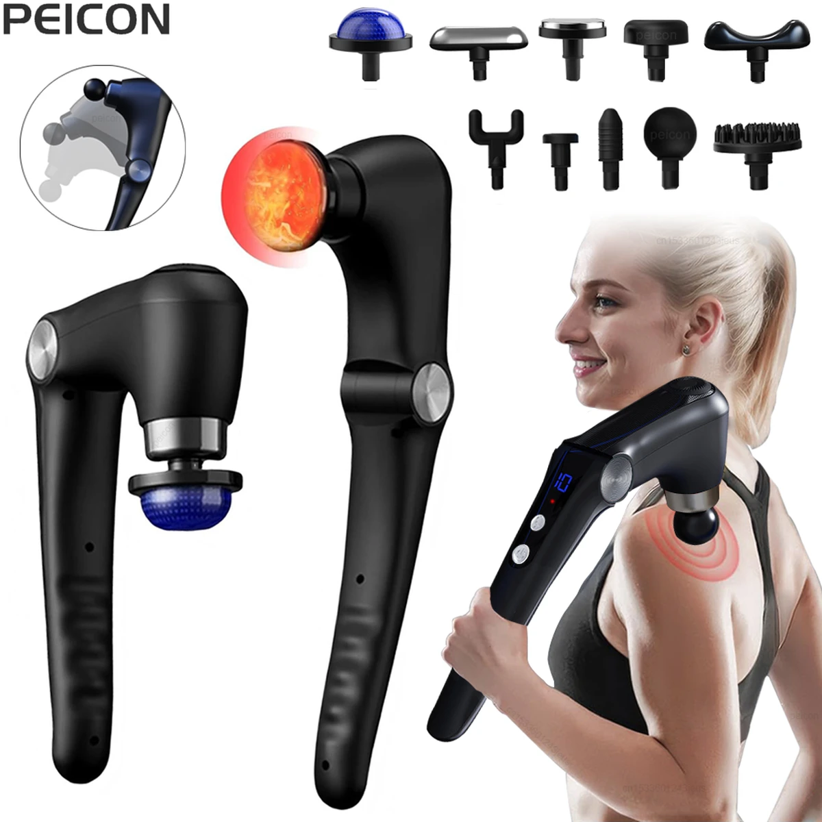 Fascia massage gun, shoulder massager, electric muscle massage gun