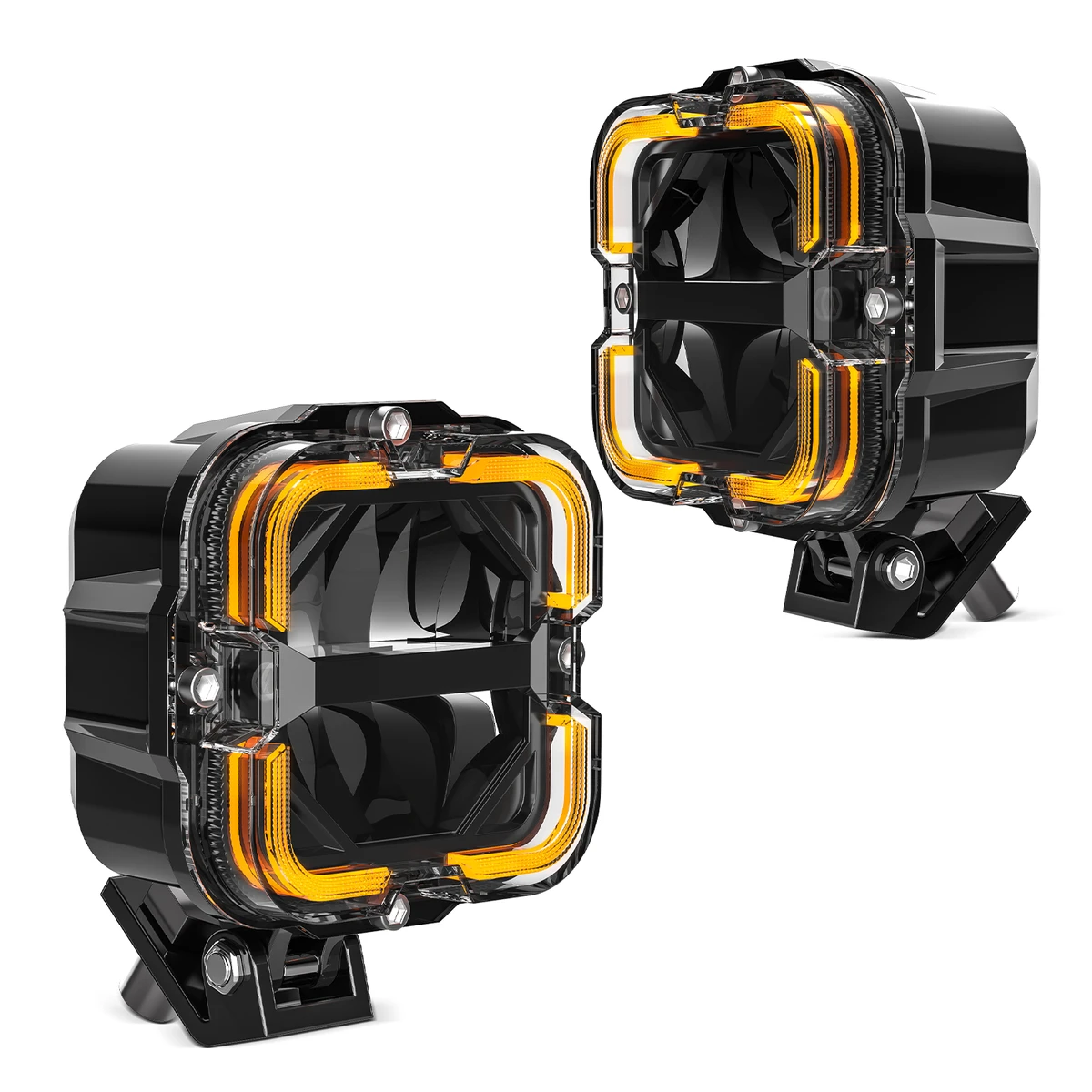 Barre lumineuse LED ultra-brillante pour voiture, 4x4, camion, SUV, quad, moto, blanche et orange, feux de jour, 12 V