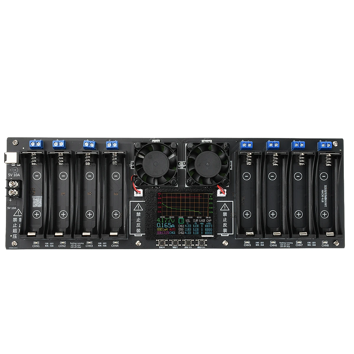 Testeur de capacité et de résistance pour batteries 18650 à 2/4/8 canaux, module de charge et de décharge automatique
