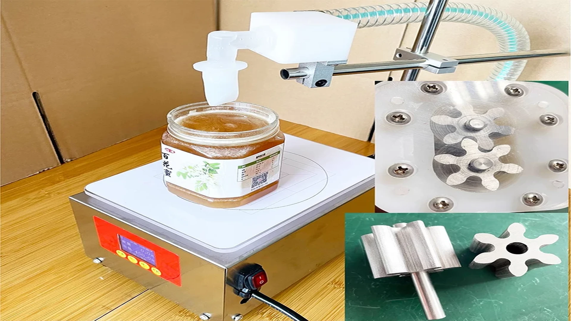 Machine de remplissage de miel intelligente de 5 kg avec pompe à engrenages automatique - Usage professionnel (cuisine)