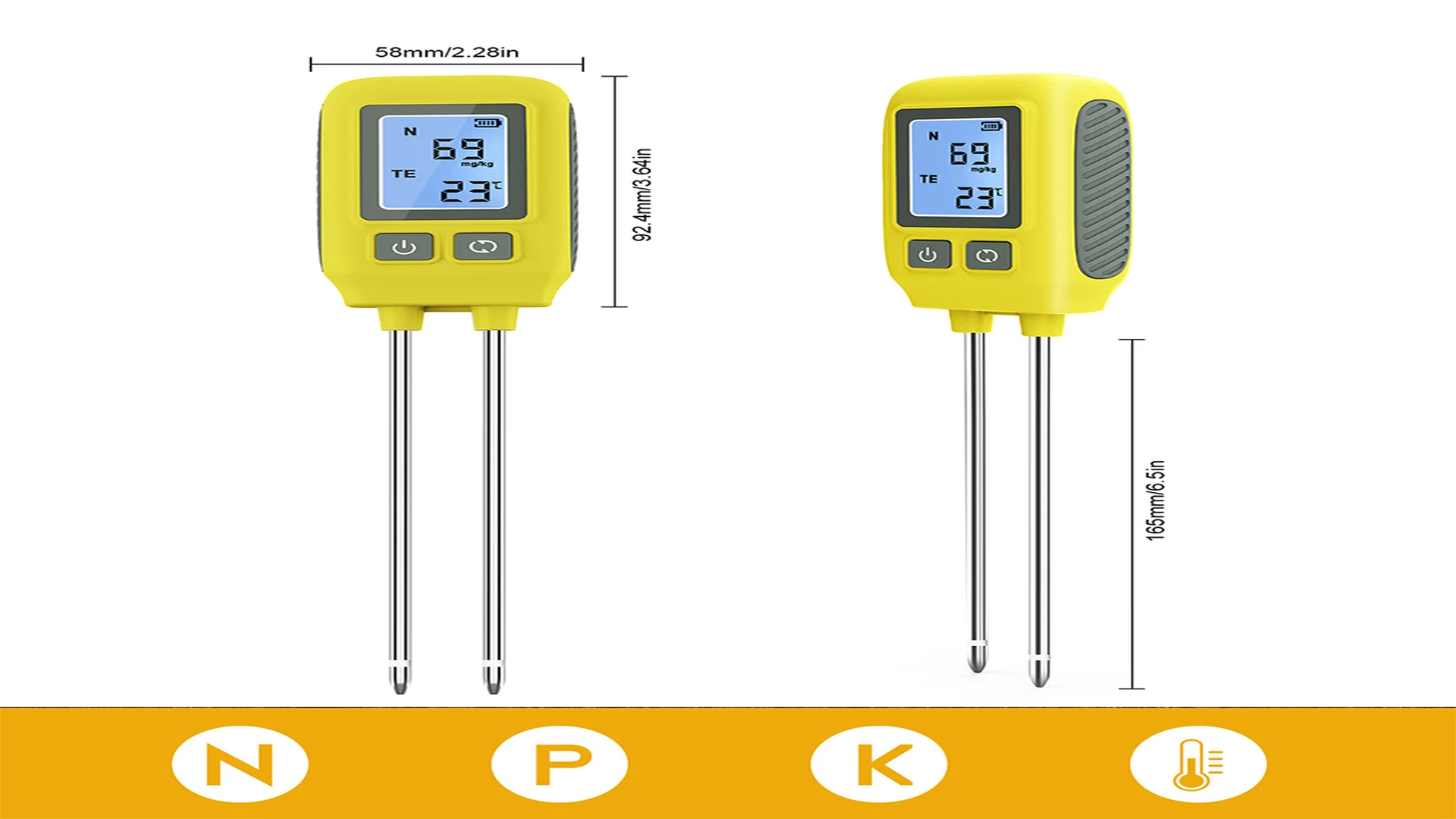 Testeur NPK du sol SGS09, écran LCD rétroéclairé, détecteur de sol