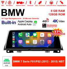 10.25 inch Qualcomm Snapdragon 662 8 Core Android 13.0 4G LTE Car Radio / Multimedia USB WiFi Carplay For BMW 7 Series F01 / F02 (2013-2015) NBT