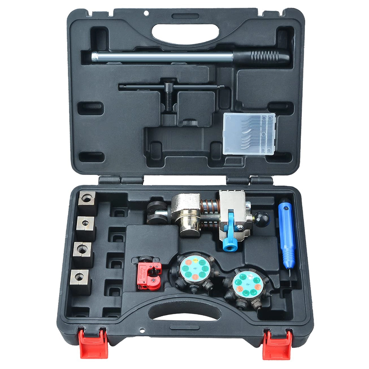 Kit d’Évasement de Tuyaux 45° & 37° Hydraulique – Outil Professionnel pour Tuyaux de Frein, Réparation Automobile, Joint Étanche