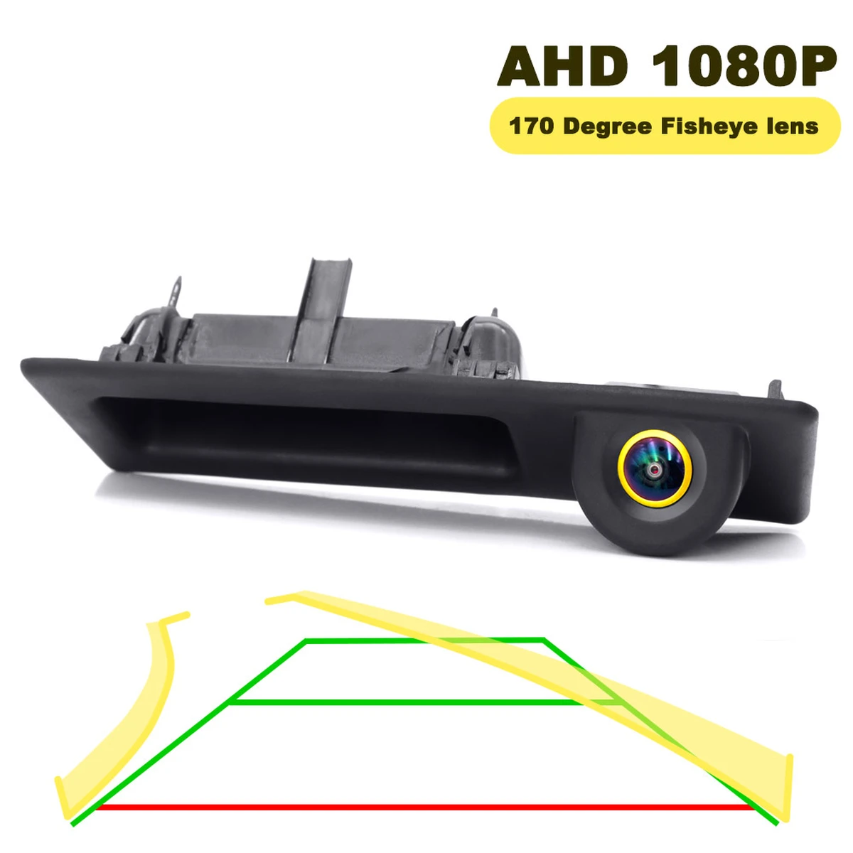Caméra de recul AHD 1080P avec lignes de stationnement dynamiques vision nocturne HD pour BMW F30 F10 F11 X3 F25 F31 F46 X1 F48 F22 Série 3 Série 5