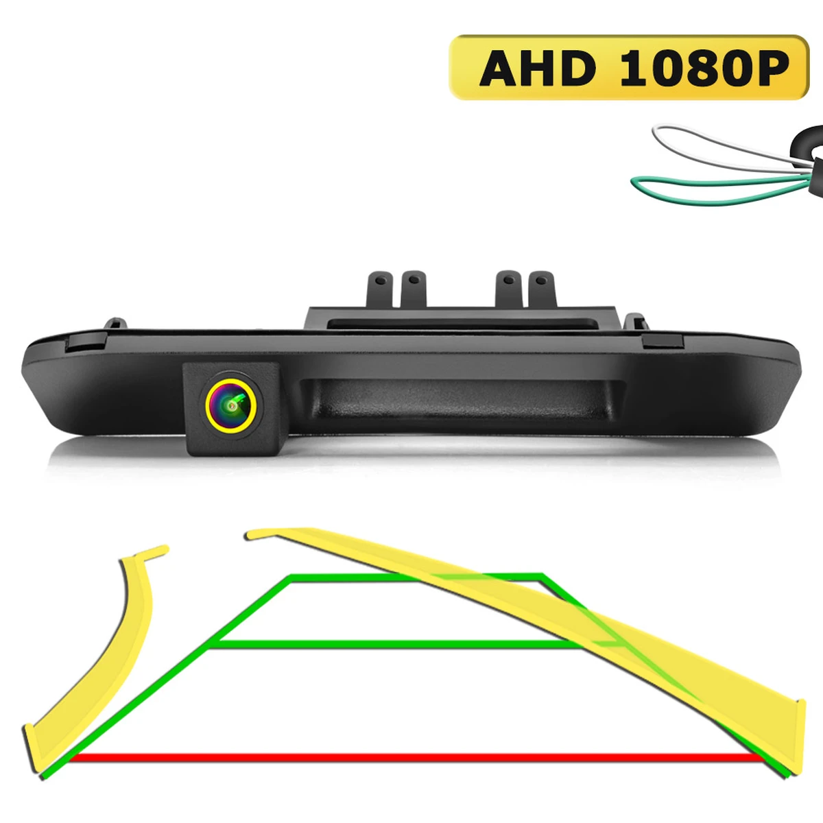 Caméra de recul AHD 1080P HD CCD pour Mercedes-Benz Classe A, M, ML, GLK, GLA, GLC, GLE X156 W166 W176