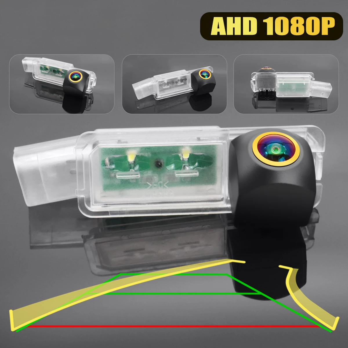 AHD 1080P CCD Rückfahrkamera für VW Golf Passat Seat Ibiza MK3/MK4/MK5 Toledo Altea XL Leon mit statischen Linien