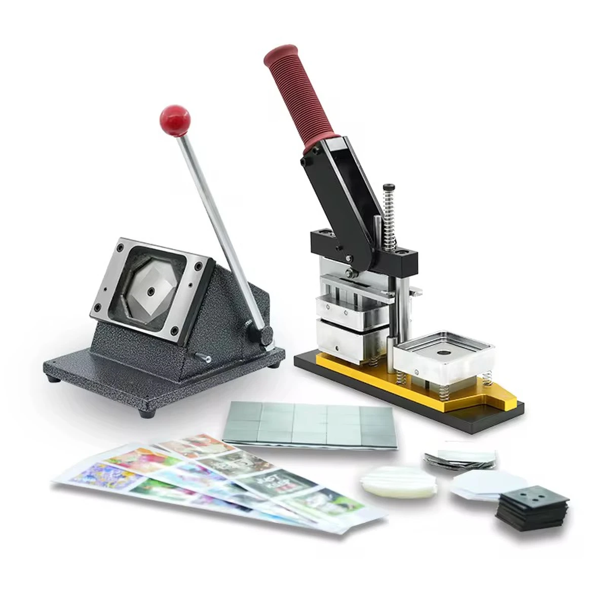 Kit photo personnalisé 2x2" (Machine + Découpeuse + 100 aimants) pour réfrigérateur