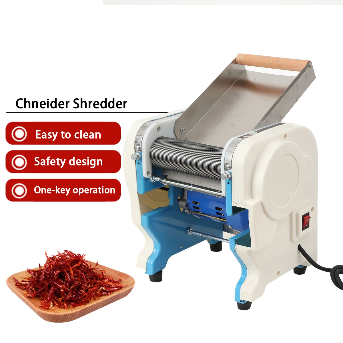 Machine de coupe électrique 550 W pour feuilles de thé et algues – Coupe-herbes et poivre, largeur de coupe 1 mm