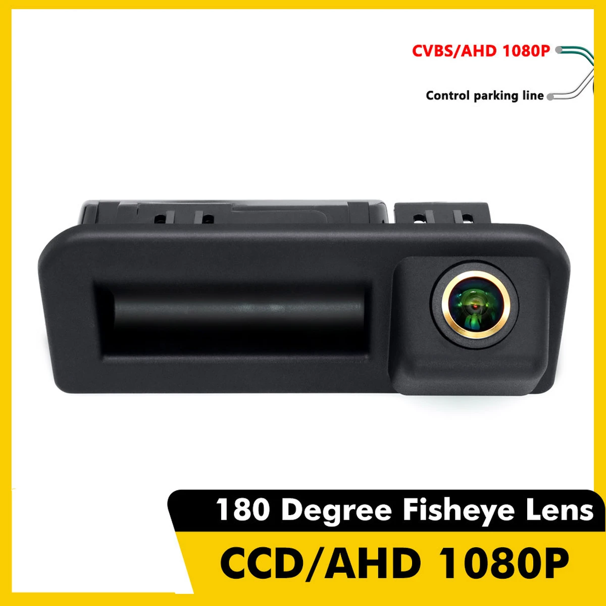 Caméra de recul AHD 1080P pour voiture, poignée de coffre / hayon arrière, aide au stationnement, pour VW Vento Polo Berline Restylée 2017–2019