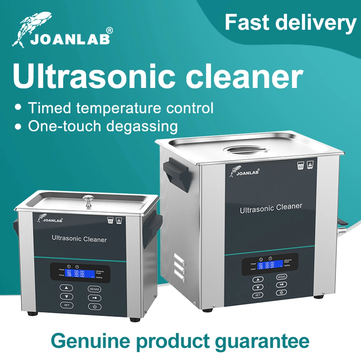 Nettoyeur à ultrasons chauffant numérique Joanlab pour verrerie industrielle, bijouterie, laboratoire dentaire, machines de nettoyage 2/3/6/10 l