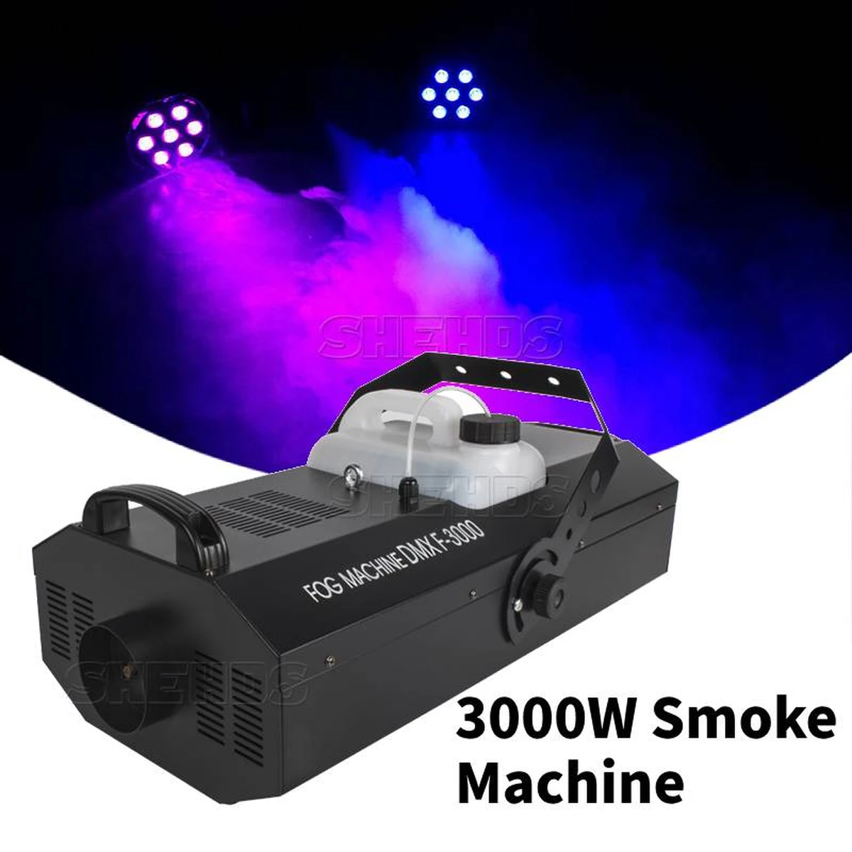 Machine à fumée 3000 W avec télécommande sans fil, DMX, effets scène et DJ, machine à fumée LED pour mariages et Noël