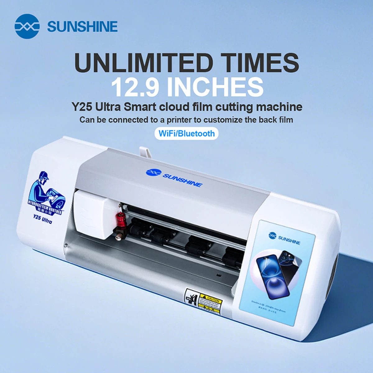 SUNSHINE Y25 Machine de découpe de films intelligente et illimitée dans le cloud, WiFi + Bluetooth, plus de 80 langues