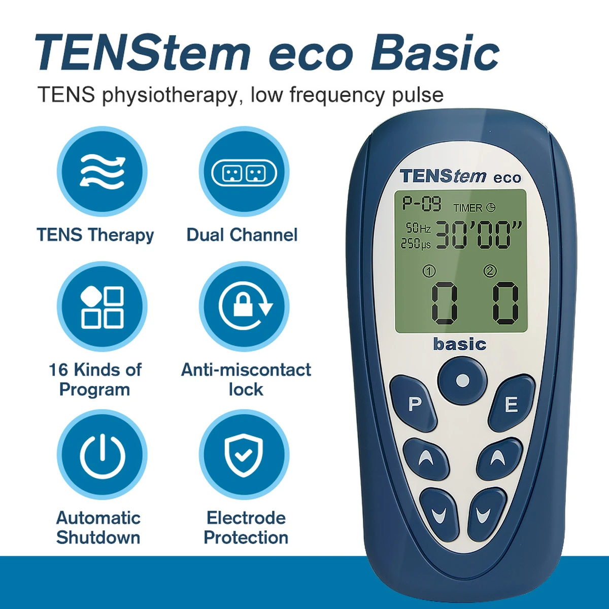 TENS Unit Muscle Stimulator 16 Massage Modes TENS EMS Machine Device Touchscreen Massager Intensity Deep Tissue Shoulder Pain Reli