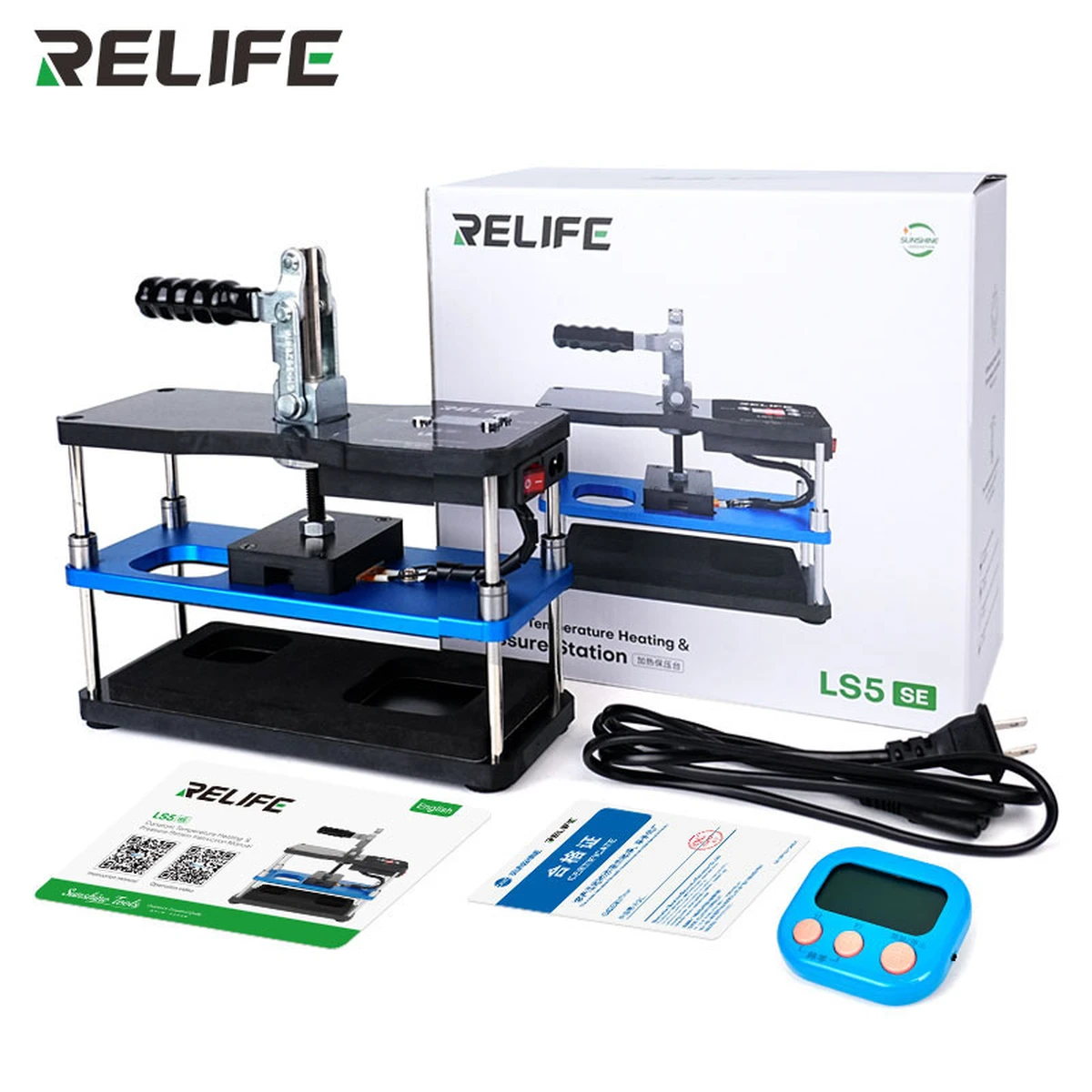 Ensemble de plateforme de maintien au chaud RELIFE LS5 SE pour la réparation de la lamination de la coque arrière d'écran LCD de téléphone portable