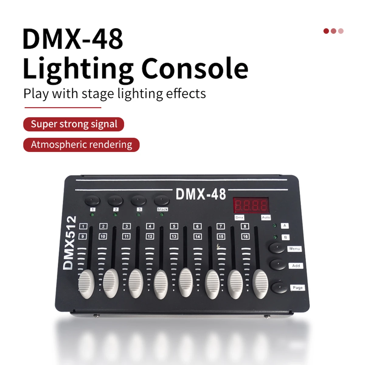 Contrôleur DMX-48 Mini contrôleur DMX pour la gradation de scène, les sons DJ, les lumières de fête et les spectacles pyrotechniques