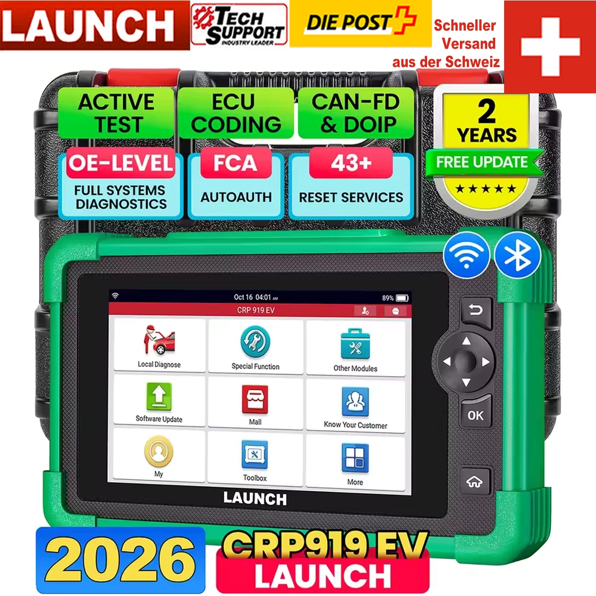 LAUNCH X431 CRP919 EV OBD2 Diagnosegerät Elektroauto Vollsystem Pro