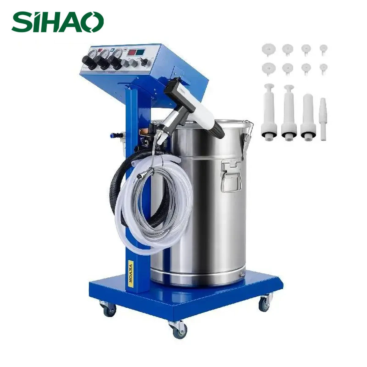 Machine de revêtement en poudre électrostatique – pistolet de pulvérisation de 50 W et d'une capacité de 45 L et d'un débit de 450 g/min