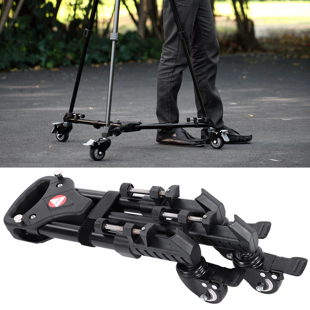 VX-600 faltbares Kamerastativ mit 3-Rad-Dolly-Basis – universelle Stativplattform für Kamera