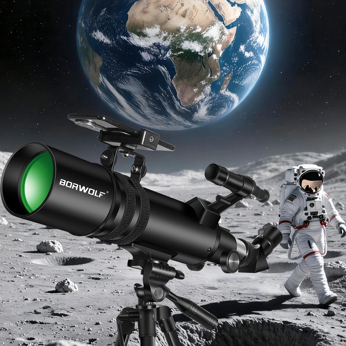 BORWOLF Astronomical Telescope 90600, high performance, large aperture, 90 mm HD, for deep-space observation, stars and moon