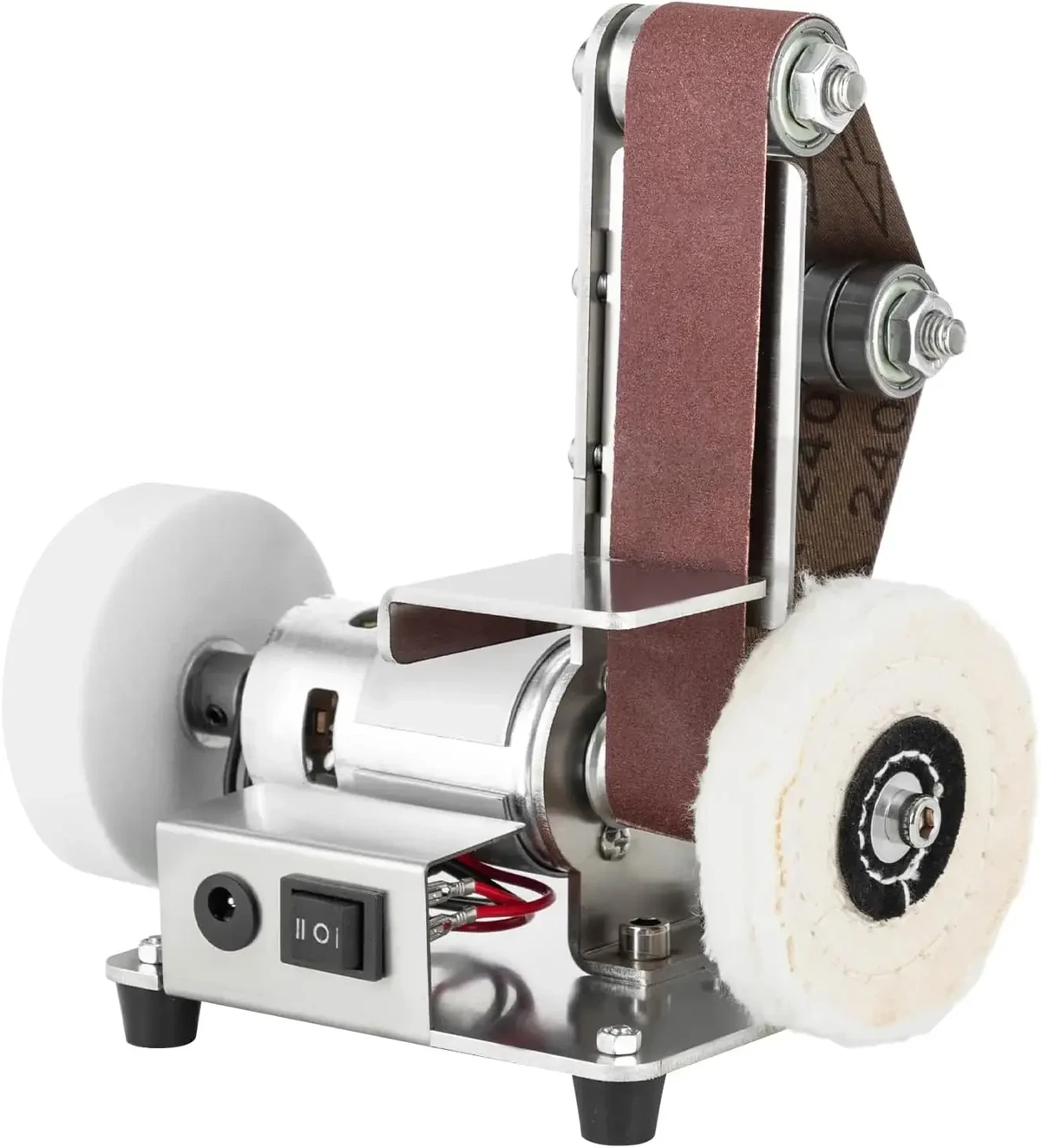 Mini belt sander with 775 motor and 20 belts, 7 speeds adjustable electric bench sander