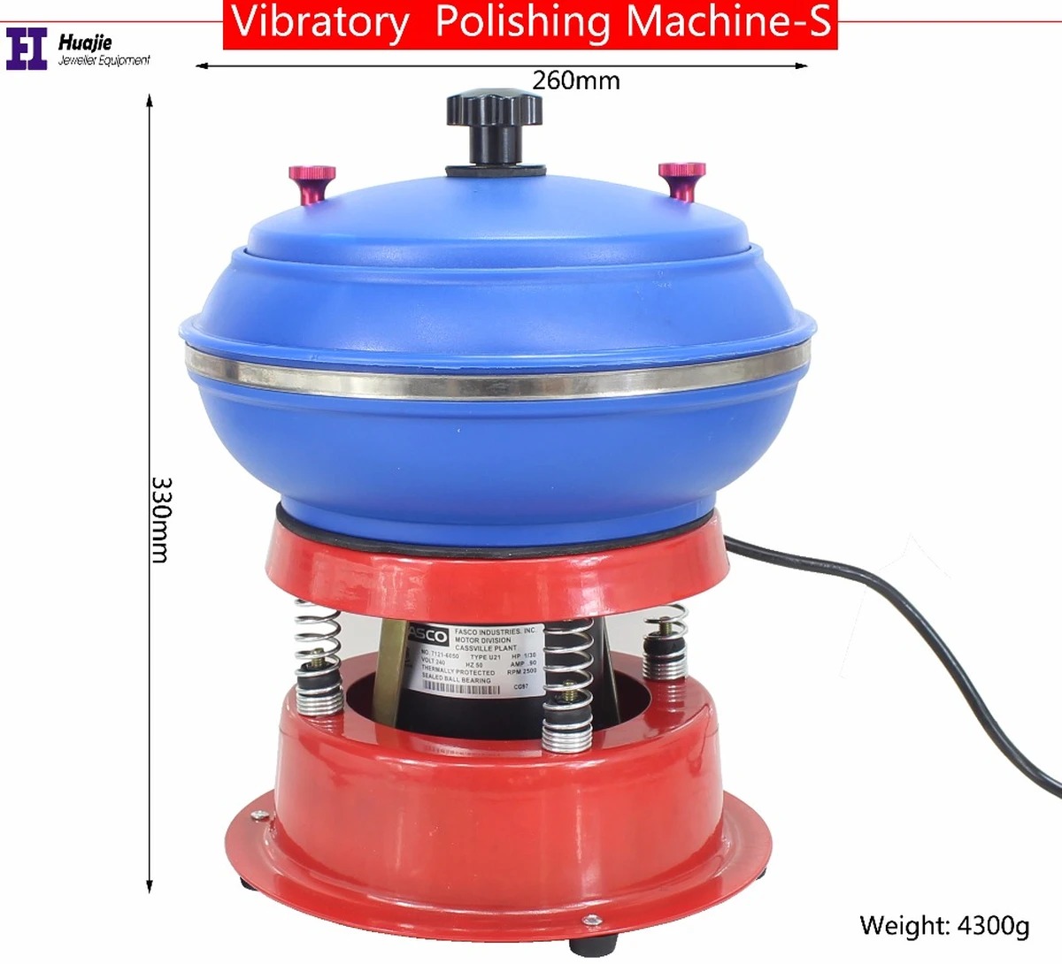 Machine de polissage à tambour vibrant pour bijoux en métal, meuleuse