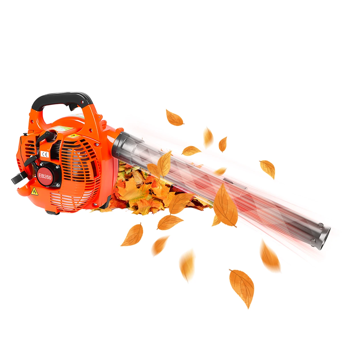 Petrol-powered air blower, 25.4 cc, 2-stroke engine, 275.45 CFM, air volume, 0.65 l, oil tank, portable wind/snow blower/leaf blower