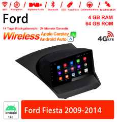 9 inch Android 13.0 car radio / multimedia 4GB RAM 64GB ROM for Ford Fiesta 2009-2014