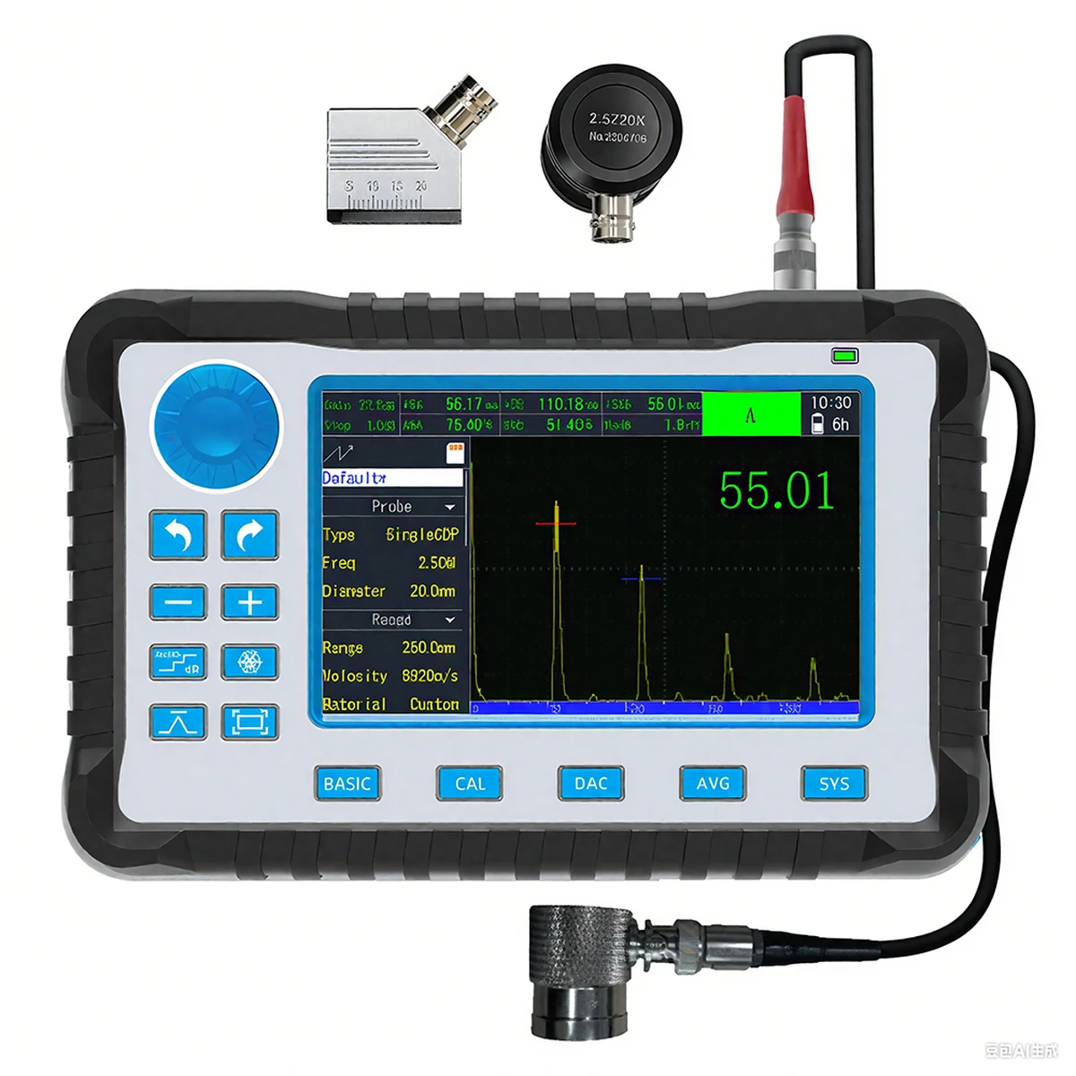 Détecteur de défauts ultrasonique numérique portable 0 ~ 10000 mm pour métaux, équipement CND industriel pour les essais non destructifs