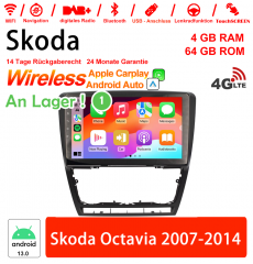9 inch Android 13.0 car radio / multimedia 4GB RAM 64GB ROM for Skoda Octavia 2007-2014