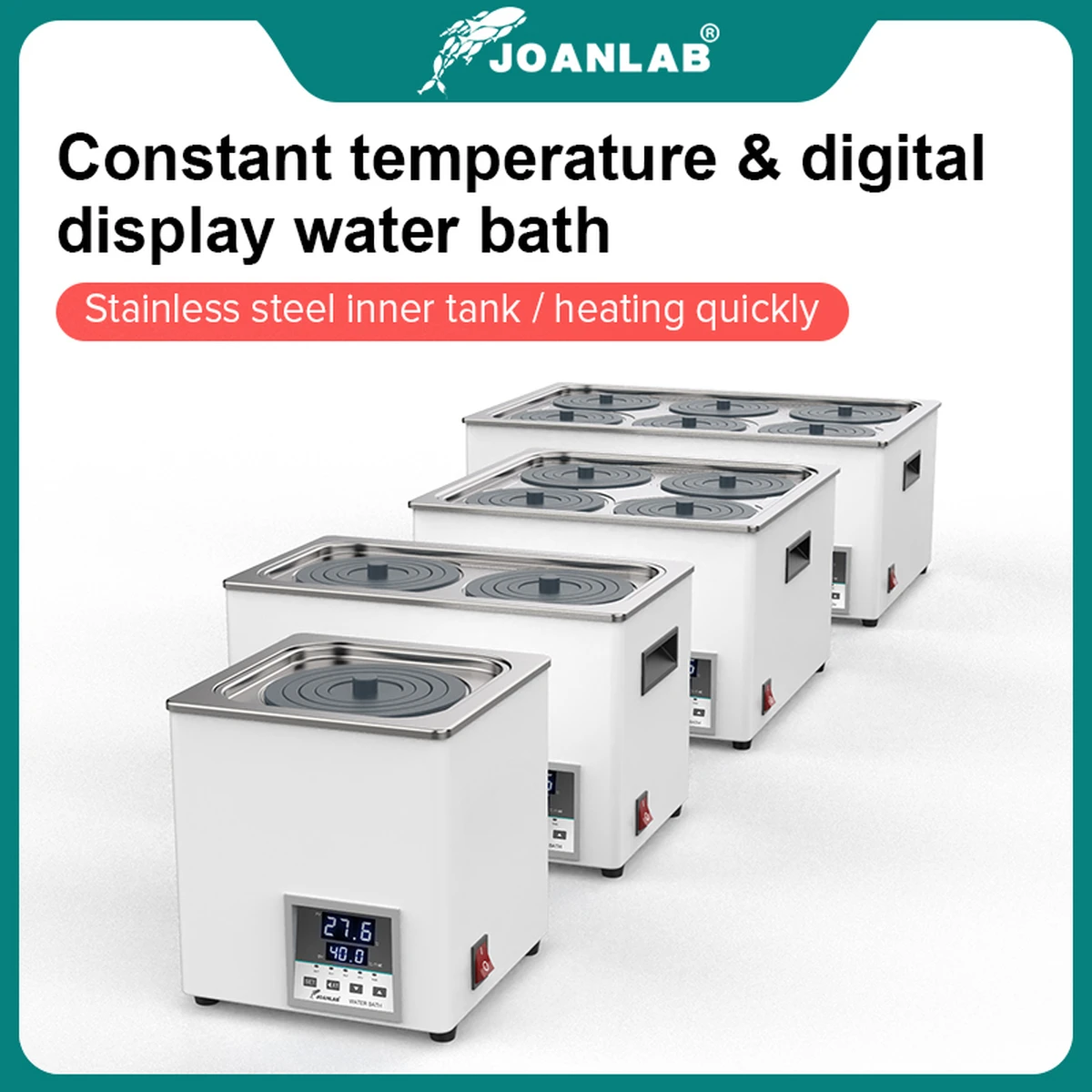 JOANLAB Water Bath Laboratory Equipment | Constant Temperature with Digital Display | Heating Thermostat Tank, Single Hole