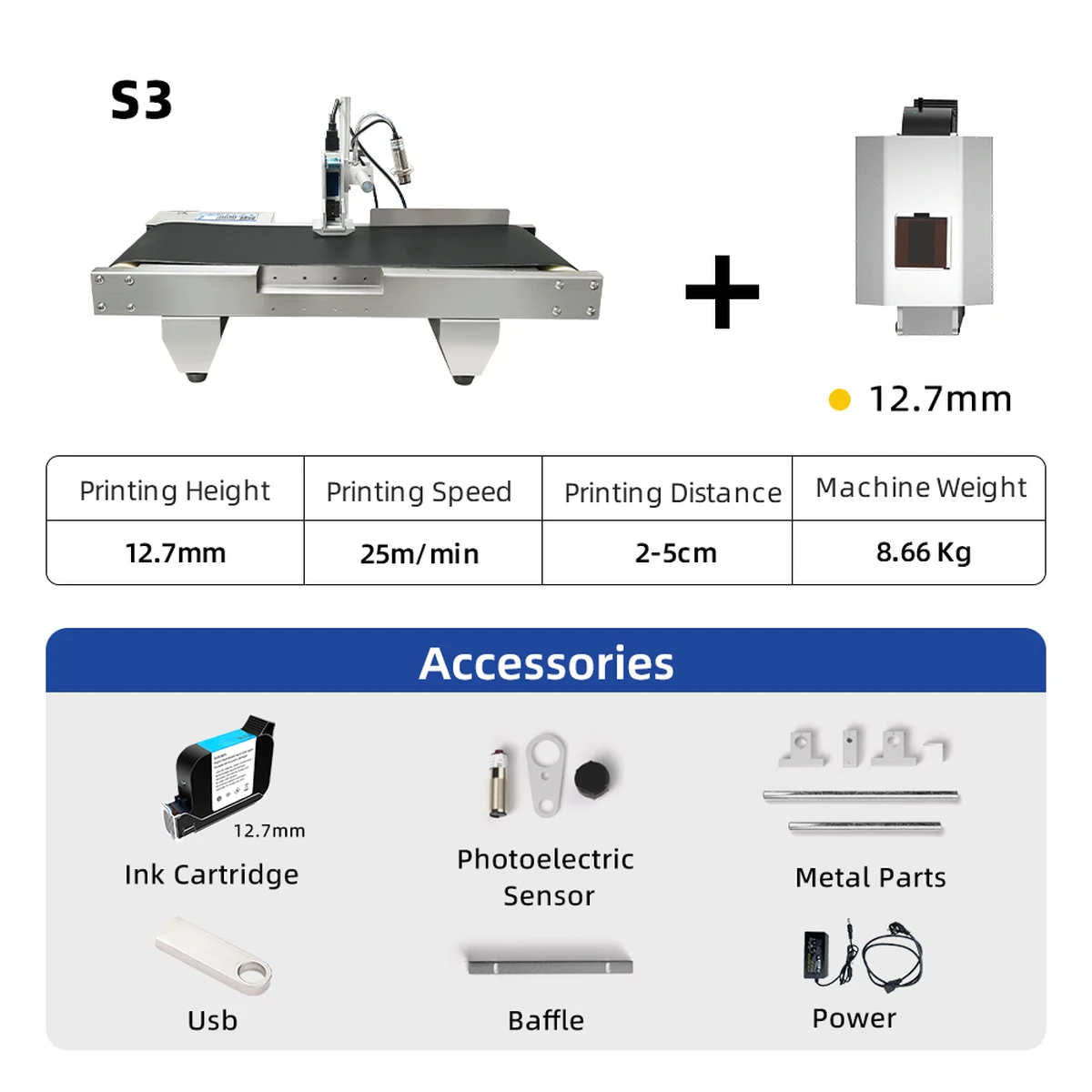 12.7 mm Drucker