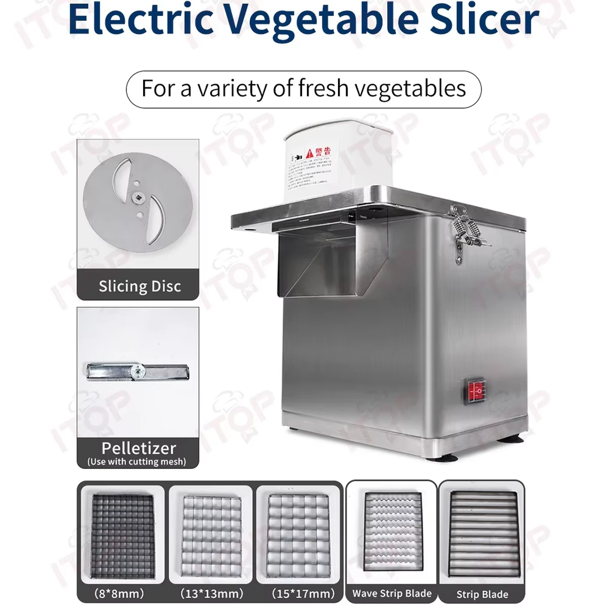 Trancheuse à légumes multifonctionnelle, hachoir/coupe-légumes en dés/trancheuse, robot culinaire 4 en 1 en acier inoxydable