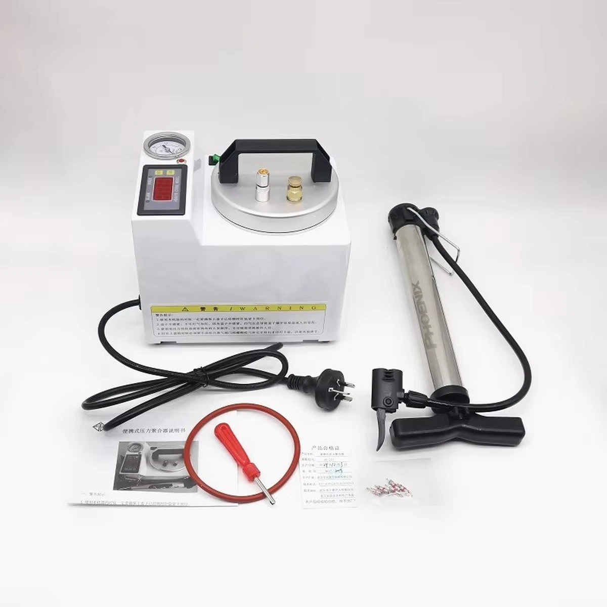 Dental Polymerisator mit Digital Display, Drucktopf zur Aushärtung und Polymerisation, Dental Labor für Silikon, Gummi und Reparaturen