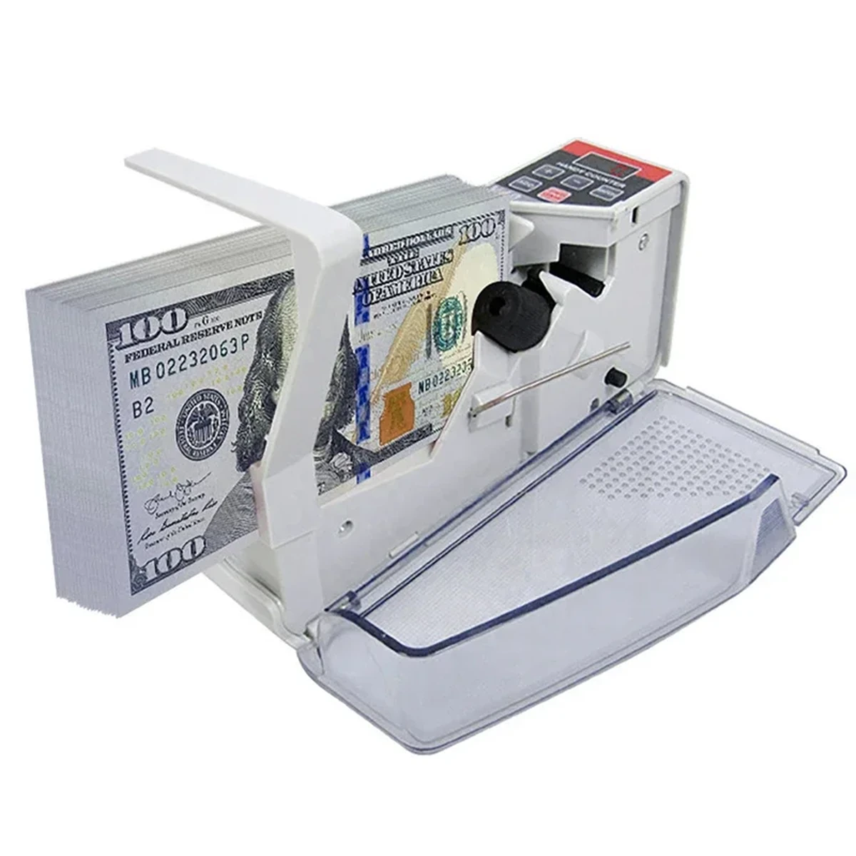 Compteuse de billets pratique, compteuse de billets, compteur de devises, machine à compter tous types de billets, factures, compteurs, écran LED