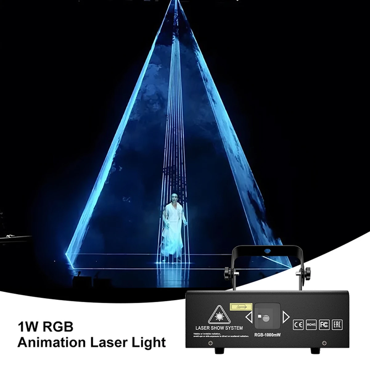 1W RGB Laser Licht APP Steuerung Voll Farbe Scanner Für DJ Disco Hochzeit Konzert Weihnachten Bühne leistung