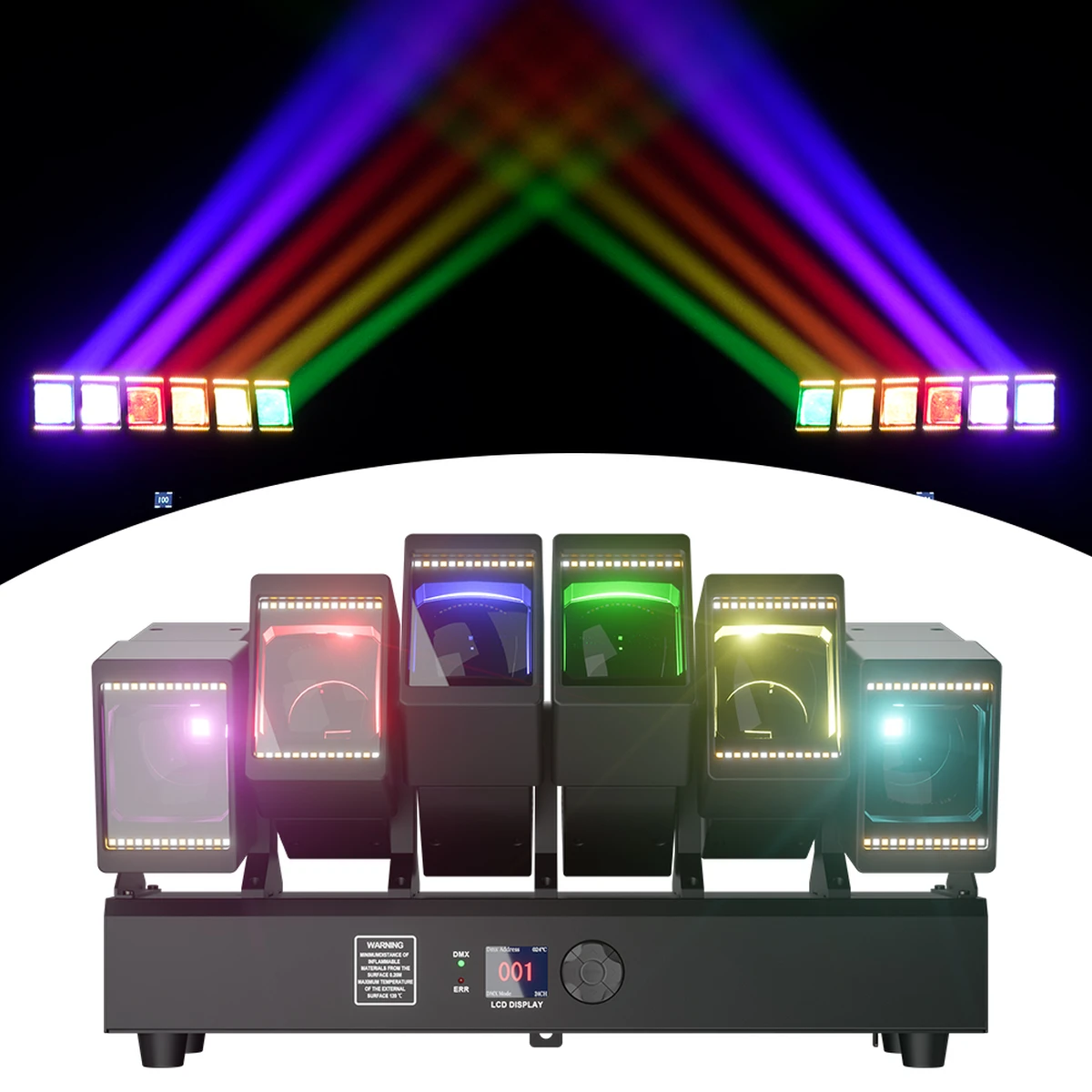 Neue LED Matrix Zoom Beam 6x60W RGBW 4in1 Moving Head für DJ, Bar, Konzert, Professionelle Anwendungen