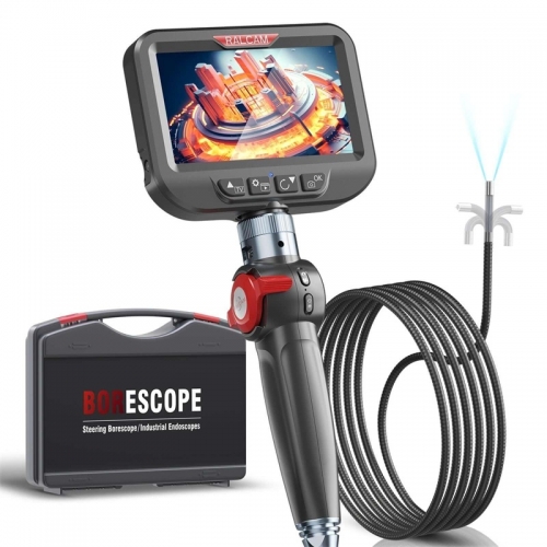 Endoscope articulé RALCAM 2 voies 180° avec caméra d'inspection 8,5 mm HD 1080p pour applications automobiles