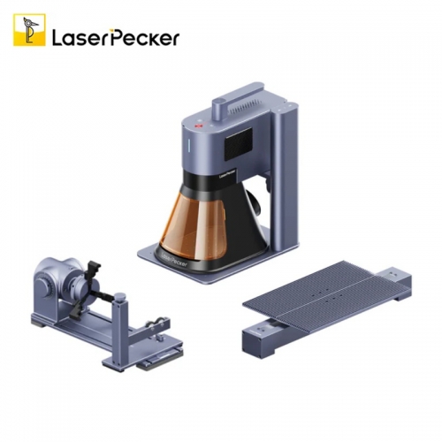 LaserPecker 5/LP5 Deluxe Intelligent 20W Fiber & Diode Laser Engraver including Rotary Extension + Slide Extension